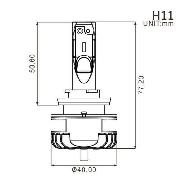 Ampoule H11 LED + Ballast - 16W/2200 Lumens (Code) – Image 3